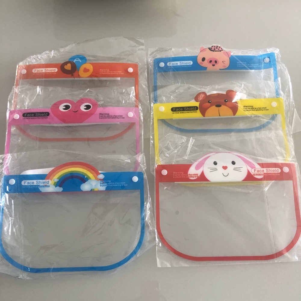 Reusable Kids / Adults Face Shields Masks Lot of 5 Random